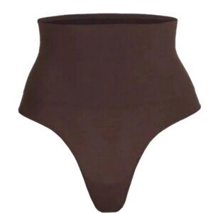 Skims S/M Core Control Thong Shapewear Compression Cocoa Brown NWOT